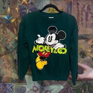 *SOLD* Mickey & Co. Disney Vtg Inspired Green Crewneck Sweatshirt